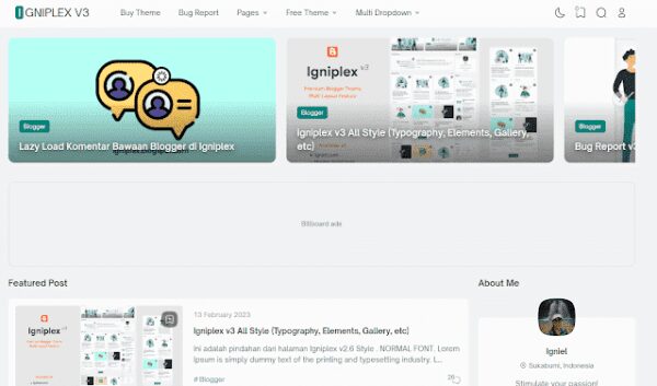 Igniplex v3 Premium Blogger Template